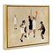 Stupell Industries Athletes Playing Basketball Framed Floater Canvas Wall Art Design by Daphne Polselli
